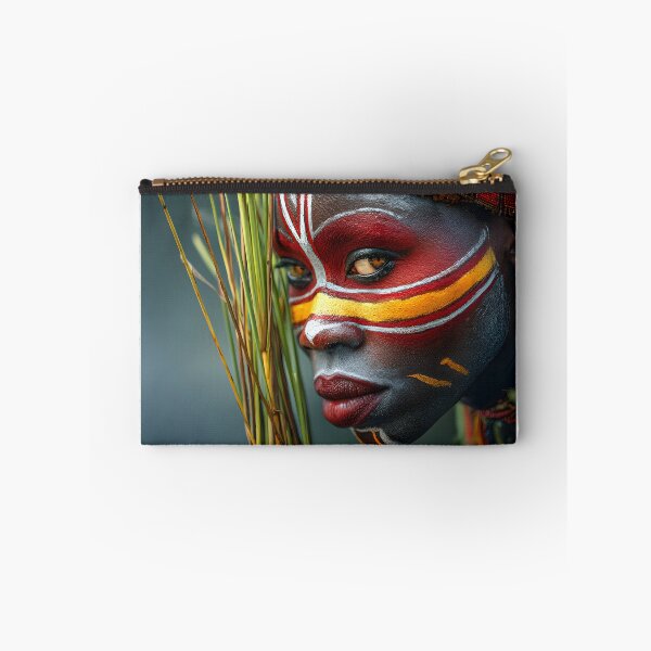 Item preview, Striking Portrait with Traditional Face Paint Art designed and sold by Artessie.