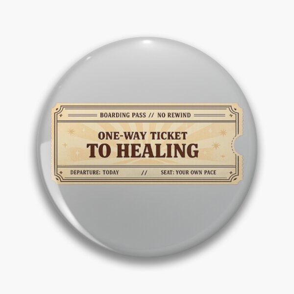 Item preview, One Way Ticket To Healing Retro Vintage Mental Health designed and sold by Timeless Junction.