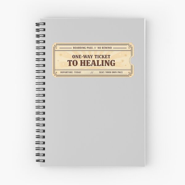 Item preview, One Way Ticket To Healing Retro Vintage Mental Health designed and sold by Timeless Junction.