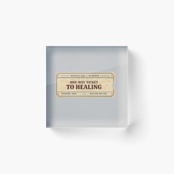 Item preview, One Way Ticket To Healing Retro Vintage Mental Health designed and sold by Timeless Junction.