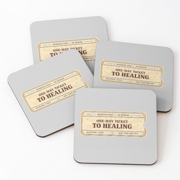 Item preview, One Way Ticket To Healing Retro Vintage Mental Health designed and sold by Timeless Junction.