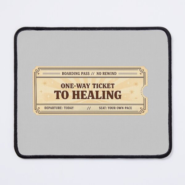 Item preview, One Way Ticket To Healing Retro Vintage Mental Health designed and sold by Timeless Junction.