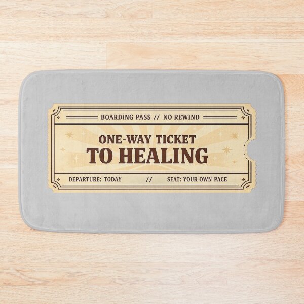 Item preview, One Way Ticket To Healing Retro Vintage Mental Health designed and sold by Timeless Junction.