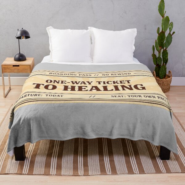 Item preview, One Way Ticket To Healing Retro Vintage Mental Health designed and sold by Timeless Junction.