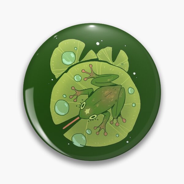 Item preview, Frog on Lily Pad with Water Droplets designed and sold by PamChamola.