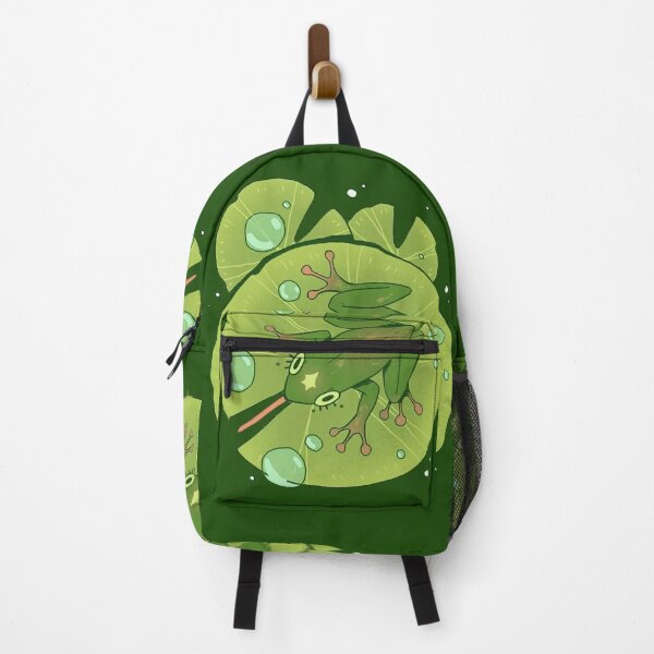Item preview, Frog on Lily Pad with Water Droplets designed and sold by PamChamola.