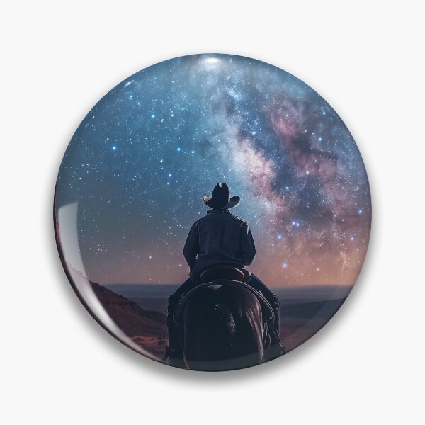 Item preview, Cosmic Cowboy Under Starry Skies designed and sold by QuantumDrift.
