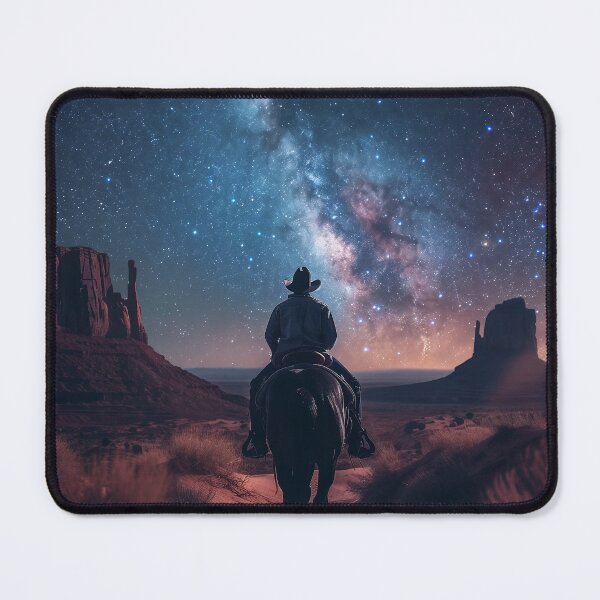 Item preview, Cosmic Cowboy Under Starry Skies designed and sold by QuantumDrift.