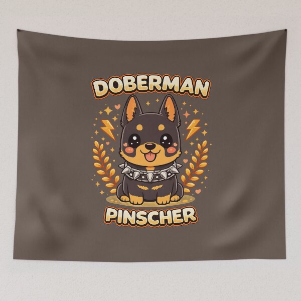 Item preview, Cute Doberman Pinscher Kawaii Dog designed and sold by blankTeeShirt.