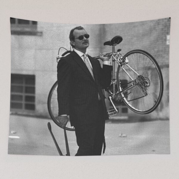 Item preview, Poster Bill Murray And The Bike designed and sold by Nicole-gibson.