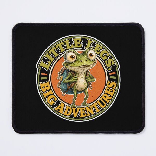 Item preview, Frog with backpack Little Legs Big Adventures designed and sold by Wilcox PhotoArt.