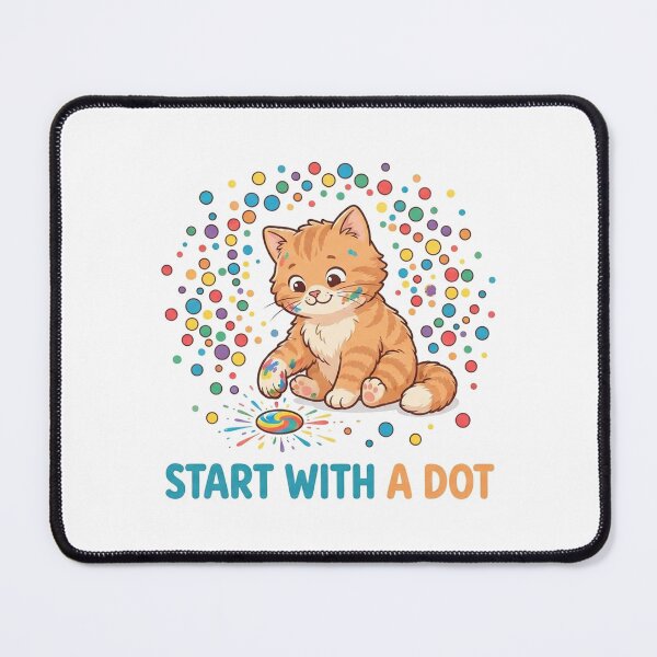 Item preview, Orange Tabby Cat Artist Start with a Dot Day Painting Colorful Cute designed and sold by Ghostlycats2026.