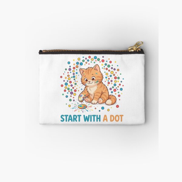 Item preview, Orange Tabby Cat Artist Start with a Dot Day Painting Colorful Cute designed and sold by Ghostlycats2026.