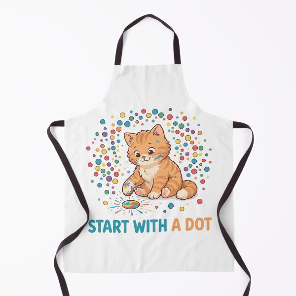 Item preview, Orange Tabby Cat Artist Start with a Dot Day Painting Colorful Cute designed and sold by Ghostlycats2026.