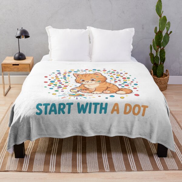 Item preview, Orange Tabby Cat Artist Start with a Dot Day Painting Colorful Cute designed and sold by Ghostlycats2026.