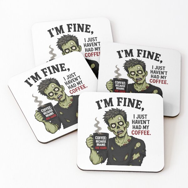 Item preview, I’m Fine I Just Haven’t Had My Coffee – Funny Zombie Coffee Lover Humor designed and sold by SVALANART.
