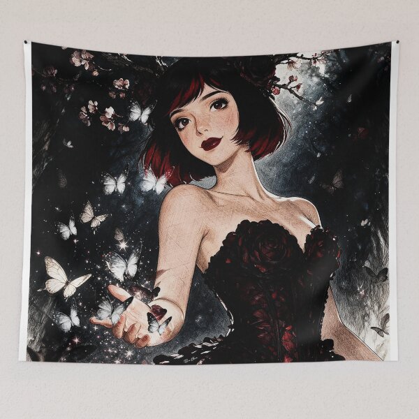 Item preview, Dark Forest Fairy Rose Petal Dress Gothic designed and sold by Hen-C-Art.
