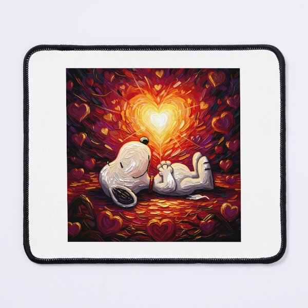 Item preview, Cute Snoopy Love Letter M Monogram - Personalized Initial Heart Art | ⭐⭐⭐⭐⭐ designed and sold by Anotherdoctor.