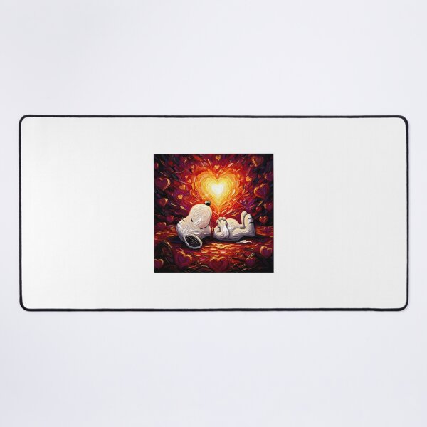 Item preview, Cute Snoopy Love Letter M Monogram - Personalized Initial Heart Art | ⭐⭐⭐⭐⭐ designed and sold by Anotherdoctor.