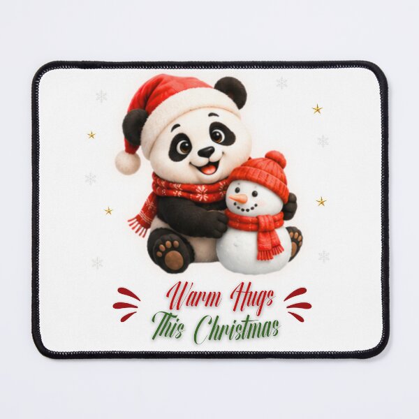 Item preview, Cute Christmas Panda Snowman Warm Hugs Illustration designed and sold by EnginerdStudio.