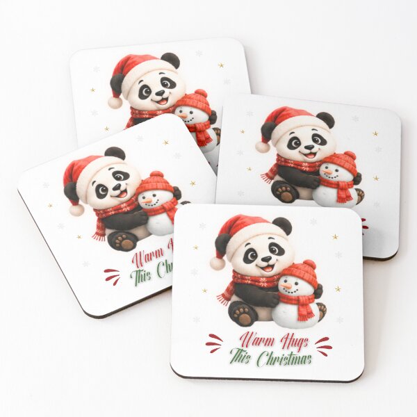 Item preview, Cute Christmas Panda Snowman Warm Hugs Illustration designed and sold by EnginerdStudio.
