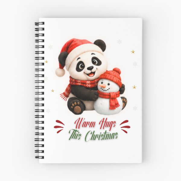 Item preview, Cute Christmas Panda Snowman Warm Hugs Illustration designed and sold by EnginerdStudio.
