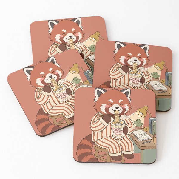 Item preview, Midnight Study Snack Red Panda Instant Ramen Lo-Fi designed and sold by DripCultureLab.