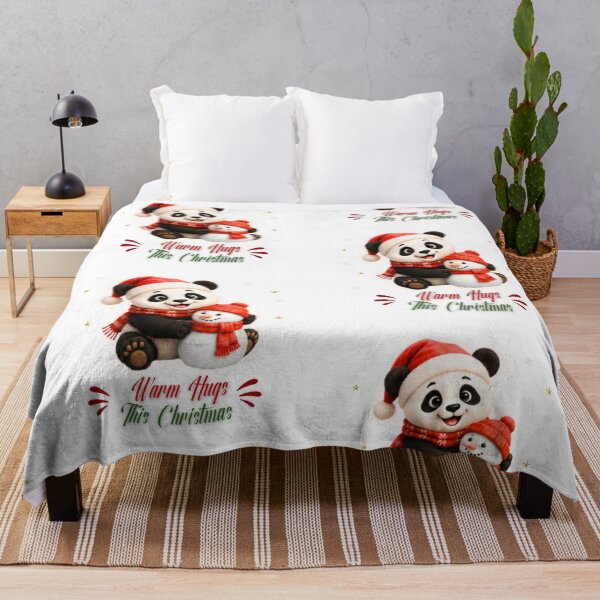 Item preview, Cute Christmas Panda Snowman Warm Hugs Illustration designed and sold by EnginerdStudio.