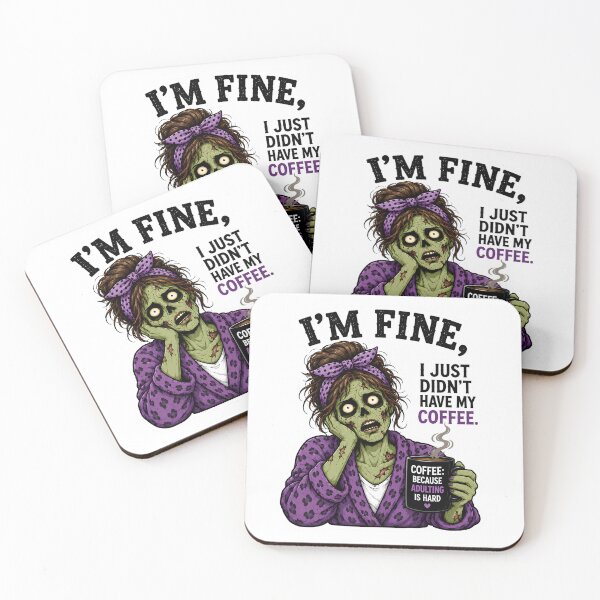 Item preview, I’m Fine I Just Didn’t Have My Coffee – Funny Zombie Woman Coffee Humor designed and sold by SVALANART.