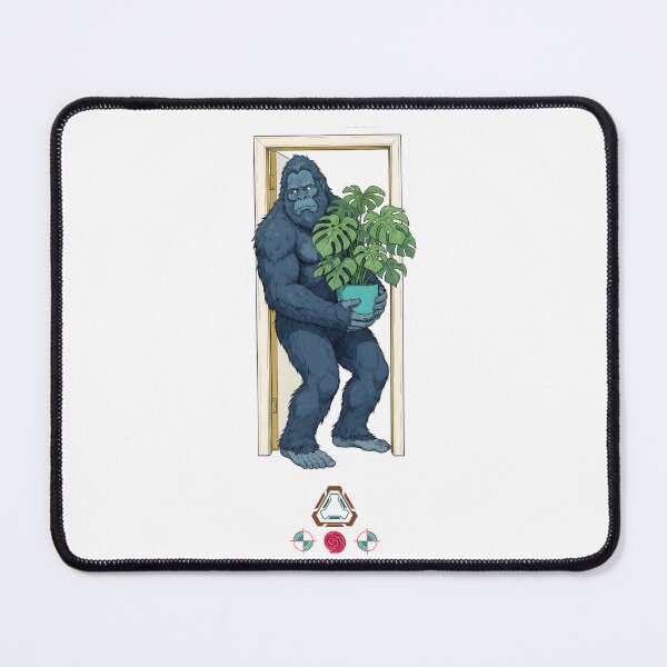 Item preview, Bigfoot Plant Parent - Funny Sasquatch Struggling Through Doorway T-Shirt designed and sold by Whimsy Trail Co.