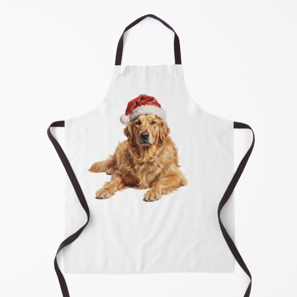 Item preview, Holiday Christmas Golden Retriever wearing Santa Hat designed and sold by SOUFIANE1991.