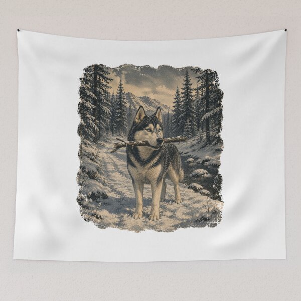 Item preview, Husky Winter Wilderness Adventure designed and sold by Bartas2026.