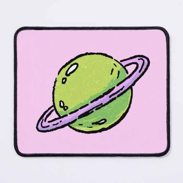 Item preview, Green Ringed Planet Space Illustration designed and sold by jianina-alondra.