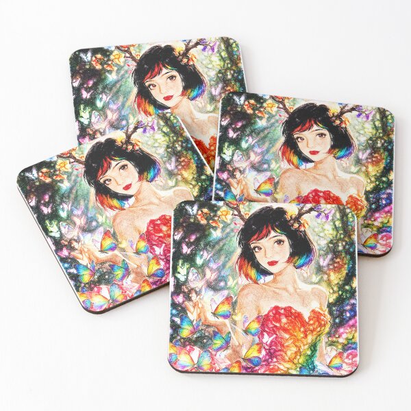 Item preview, Rainbow Forest Fairy Butterfly Gown Floral designed and sold by Hen-C-Art.