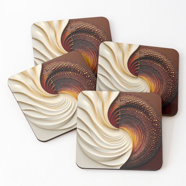 Item preview, Mesmerizing Symmetrical Swirl in Chocolate and Gold designed and sold by Vicky Brago-Mitchell®.