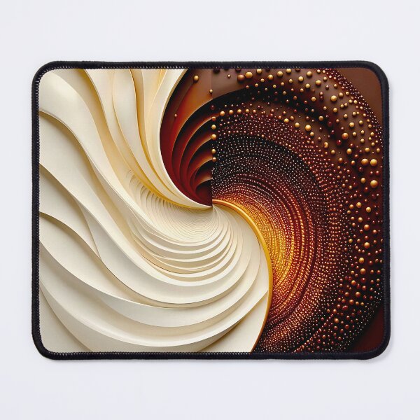 Item preview, Mesmerizing Symmetrical Swirl in Chocolate and Gold designed and sold by Vicky Brago-Mitchell®.