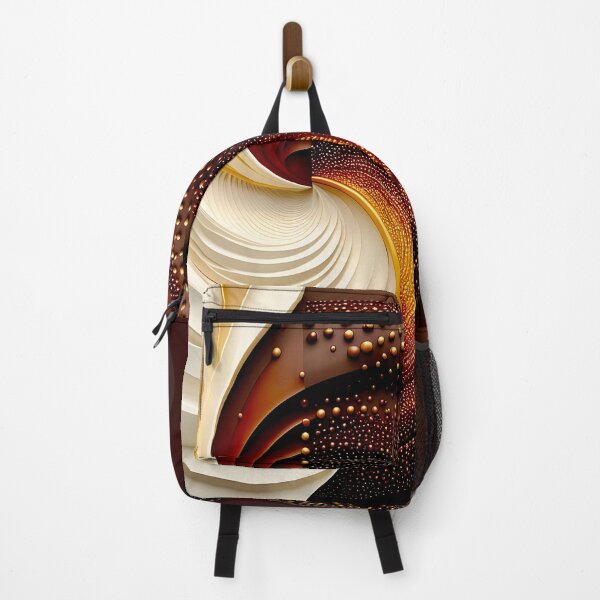 Item preview, Mesmerizing Symmetrical Swirl in Chocolate and Gold designed and sold by Vicky Brago-Mitchell®.