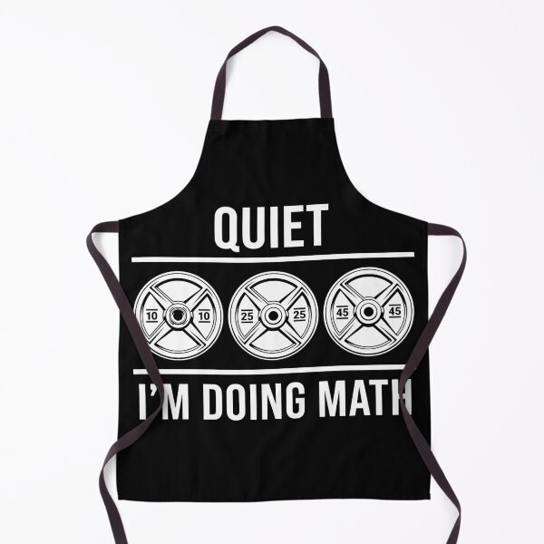 Item preview, "Quiet I'm Doing Math" Funny Weightlifting Barbell Design designed and sold by Shopeon Designs.