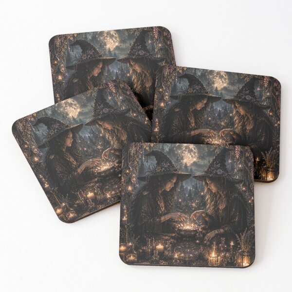 Item preview, Twin Witches – Moonlit Witchcore Ritual designed and sold by LosthopeCreations.
