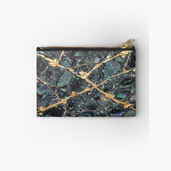 Item preview, The black opal is interwoven with a golden river landscape. designed and sold by Segasprojects.