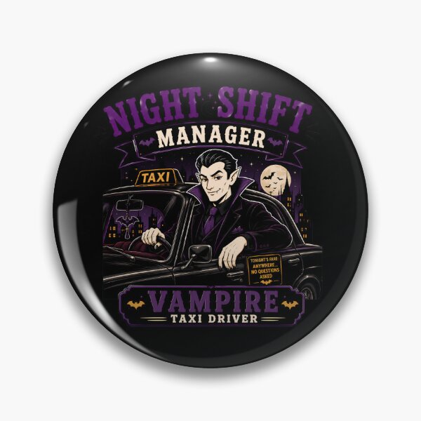 Item preview, Night Shift Manager Vampire Taxi Driver – Funny Night Shift Taxi Driver Gift designed and sold by SVALANART.