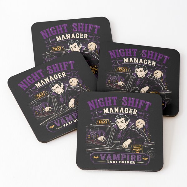 Item preview, Night Shift Manager Vampire Taxi Driver – Funny Night Shift Taxi Driver Gift designed and sold by SVALANART.