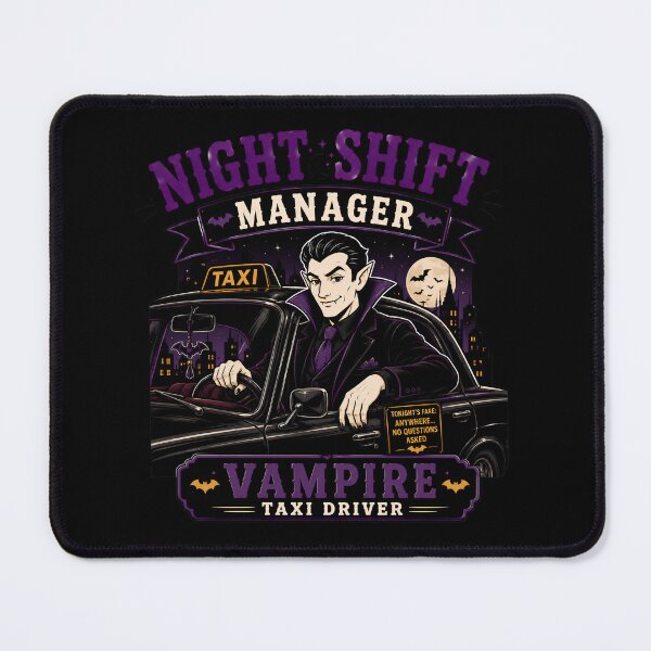 Item preview, Night Shift Manager Vampire Taxi Driver – Funny Night Shift Taxi Driver Gift designed and sold by SVALANART.