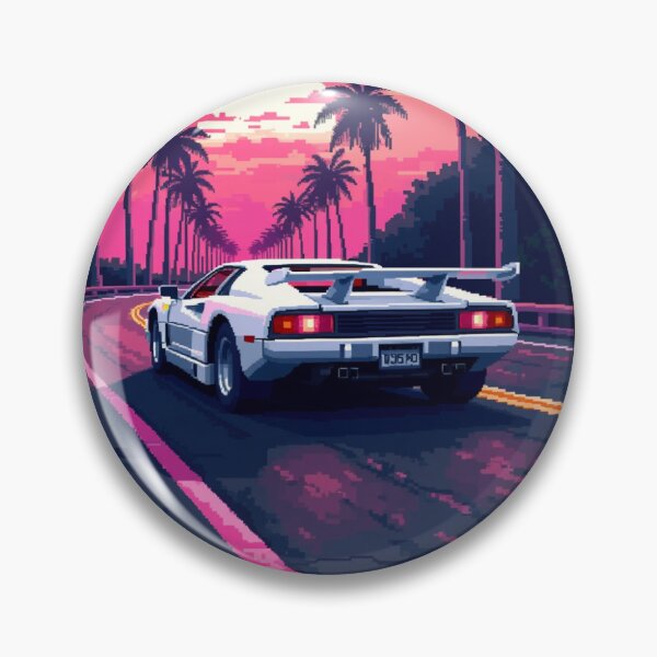 Item preview, Synthwave Retro Car Sunset Beach Drive designed and sold by grzezzz.