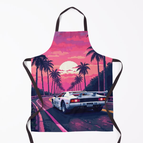Item preview, Synthwave Retro Car Sunset Beach Drive designed and sold by grzezzz.