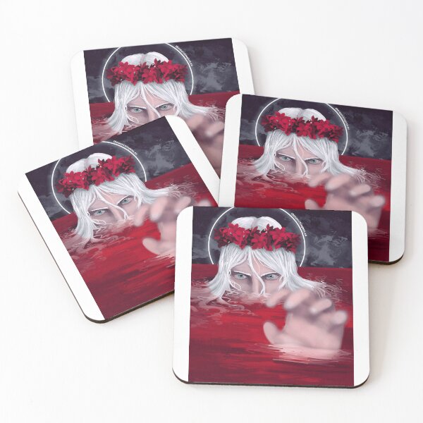Item preview, Mystical Figure Emerging from Red Water with Floral Crown designed and sold by Baby-Care.
