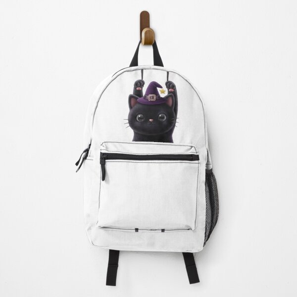 Item preview, Cute Black Cat in Backpack Minimalist Aesthetic Art designed and sold by ZoneMerch.