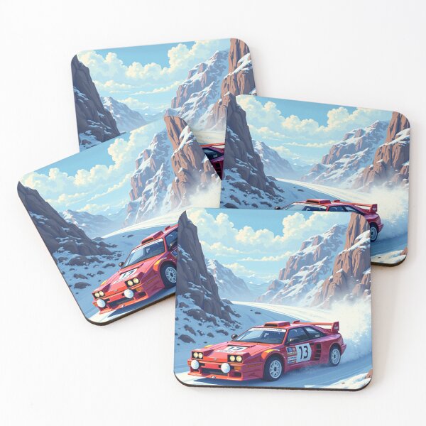 Item preview, Coche de rally retro del Grupo B en invierno designed and sold by grzezzz.