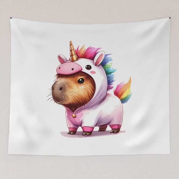 Item preview, Capibara con disfraz de unicornio designed and sold by Ballooonfisher.
