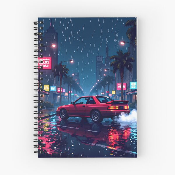 Item preview, Rainy Cyberpunk Night Retro Sports Car designed and sold by grzezzz.